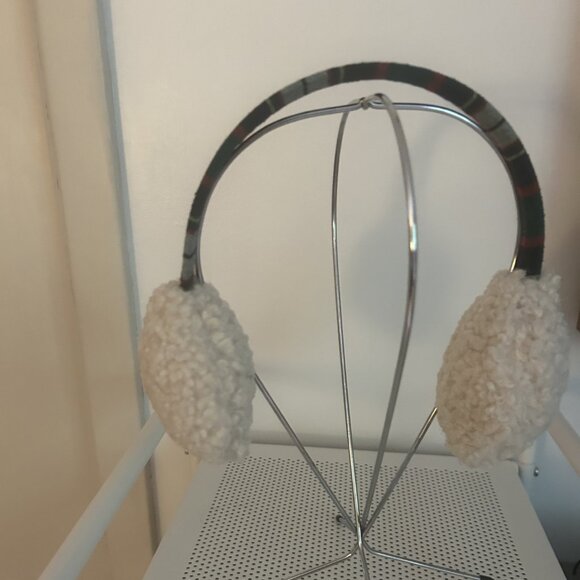 J.Crew Shearling Tartan Earmuffs - Picture 1 of 5